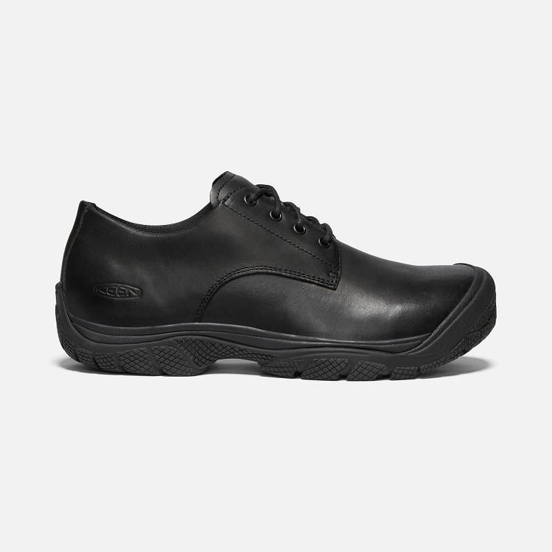 Keen Kanteen Oxford Soft Toe Sicherheitsschuhe Herren DE-19072 Black/Black - Keen Herrenschuhe Schwa